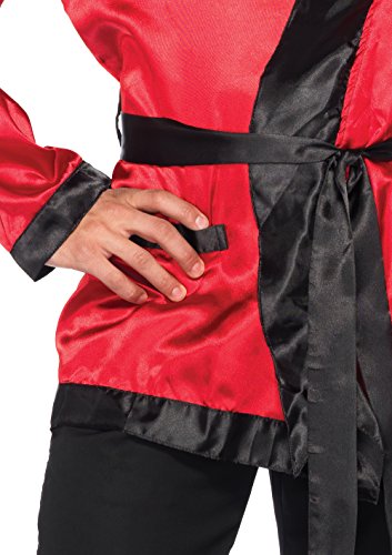 Leg Avenue Men's 2 Piece Bachelor Cigarette Smoke Jacket And Pipe Costume, Red/Black, One Size