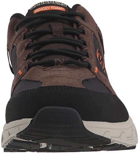 Skechers mens Oak Canyon Oxford, Chocolate/Black, 9.5 US