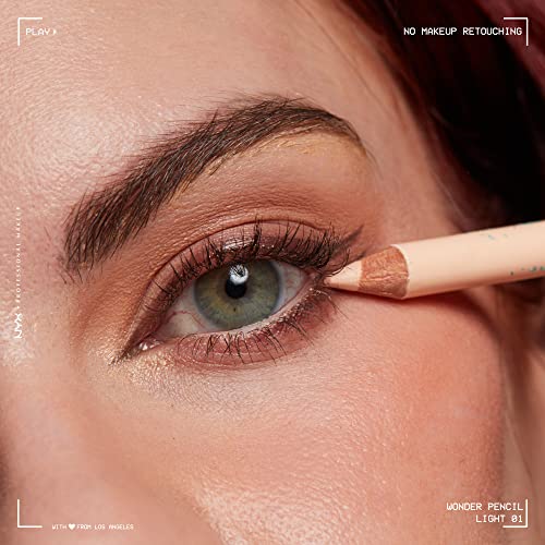 NYX PROFESSIONAL MAKEUP Wonder Pencil, Multi-Use Micro Highlighter and Concealer Stick - Light