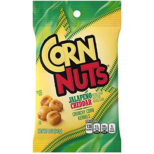 Corn Nuts Jalapeno Cheddar Crunchy Corn Kernels (4 oz Bags, Pack of 12)