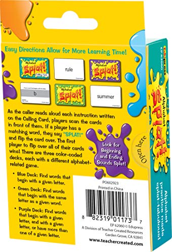 Teacher Created Resources Alphabet Splat Game 6 5/8' x 3 5/8' x 1 1/4'