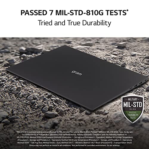 LG gram (2022) 14Z90Q Ultra Lightweight Laptop, 14' (1920 x 1200) IPS Display, Intel Evo 12th Gen i7 1260P Processor, 16GB LPDDR5, 512GB NVMe SSD, FHD Webcam, WiFi 6E, Thunderbolt 4, Windows 11, Gray