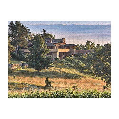 Frank Lloyd Wright Taliesin and Taliesin West 500 Piece Double-Sided Puzzle from Galison - Stunning Photographic Jigsaw Puzzle, 24' x 18', Fun and Challenging, Unique Gift Idea