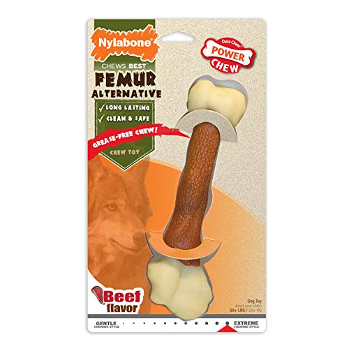 Nylabone Femur Bone Rawhide Alternative Power Chew Durable Dog Toy Femur Rawhide Large/Giant (1 Count)