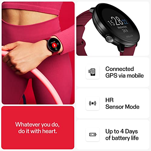 POLAR unisex adult Modern Fitness watch, Black (Hook and Loop), Medium-Large US