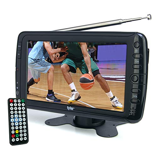 Tyler 7' Portable TV LCD Monitor Rechargeable Battery Powered Wireless Capability HD-TV, USB, HDMI Input, AC/DC, Remote Control Built In Stand Small For Car Kids Travel