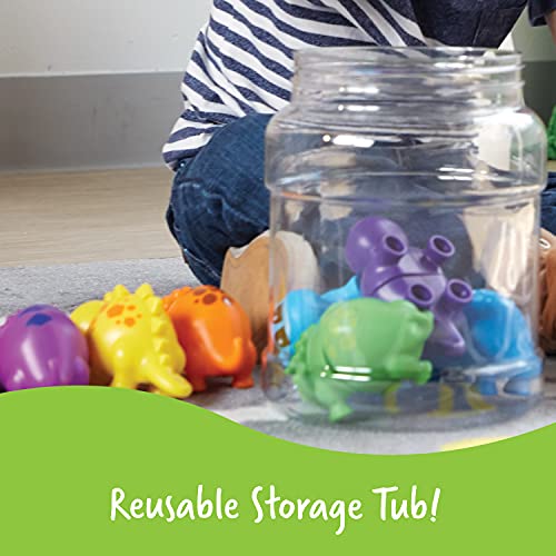 Learning Resources Snap-n-Learn Matching Dinos - 18 Pieces, Ages 18+ Months Toddler Fine Motor Toys, Counting and Sorting Toy, Shape Sorting, Dinosaurs Toys, Sensory Bin Toys