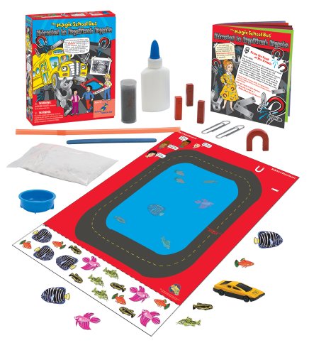 The Magic School Bus Rides Again: Attracted to Magnificent Magnets By Horizon Group USA, Homeschool STEM Kit, Includes Educational Manual, Magnets, Lodestone, Petri Dish, Iron Filling, Toy Car and More (WH-925-1144)
