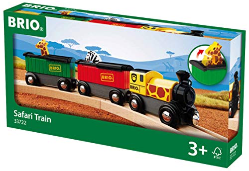 BRIO World - 33722 Safari Train | 3 Piece Toy Train Accessory for Kids Age 3 and Up