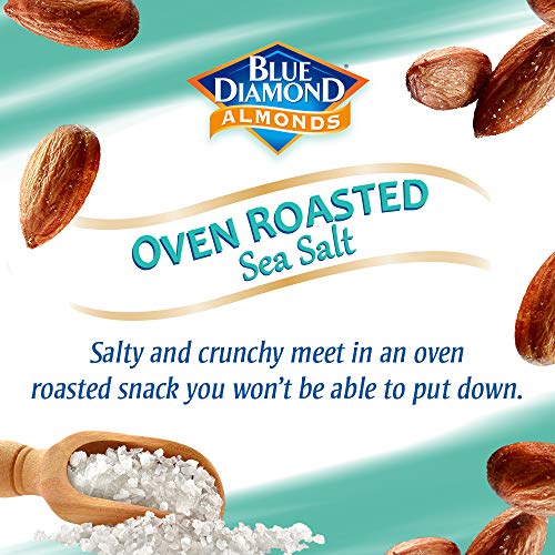 Blue Diamond Almonds Oven Roasted Snack Nuts, Sea Salt, 16 Oz Resealable Bag (Pack of 1)