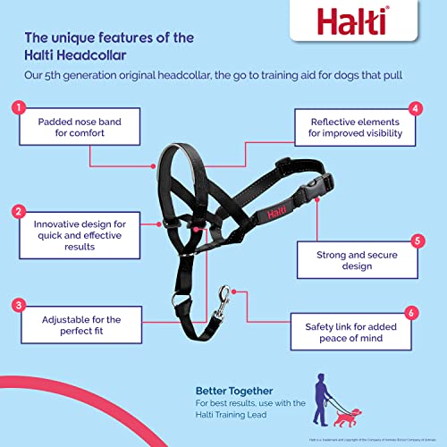 Company of Animals - Halti Headcollar, Black, Size 4
