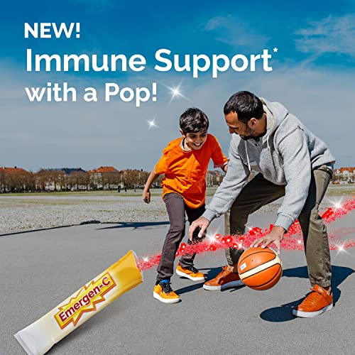 Emergen-C Kidz Crystals, On-The-Go Immune Support Supplement with Vitamin C, B Vitamins, Zinc and Manganese, Sparkly Strawberry - 56 Stick Packs