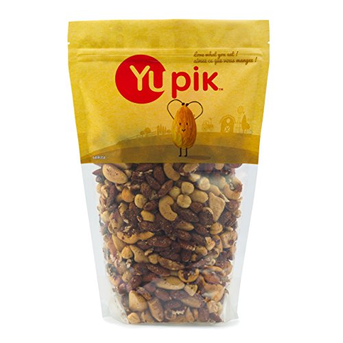 Yupik Deluxe Salted Roasted Mixed Nuts Without Peanuts, 2.2 lbs. (Pack of 6)