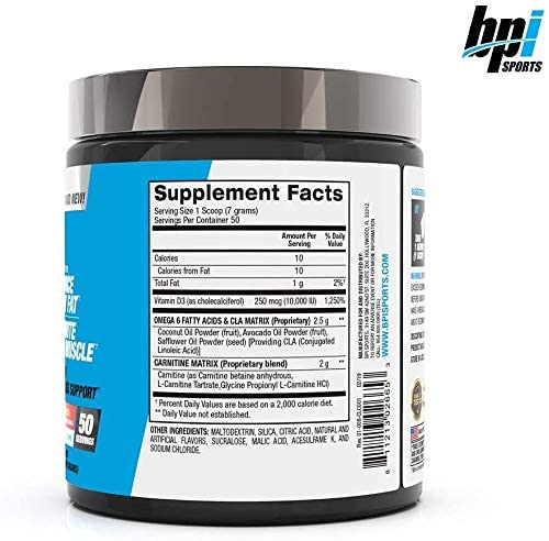 BPI Sports CLA + Carnitine – Conjugated Linoleic Acid – Weight Loss Formula – Metabolism, Performance, Lean Muscle – Caffeine Free – For Men and Women – Fruit Punch – 50 servings – 12.34 oz