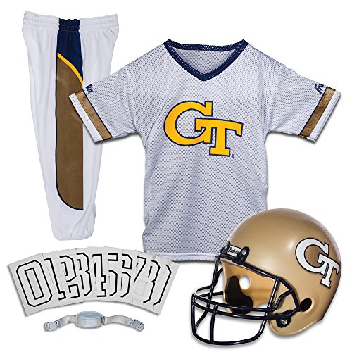 Franklin Sports NCAA Georgia Tech Yellow Jackets Deluxe Youth Team Uniform Set, Small