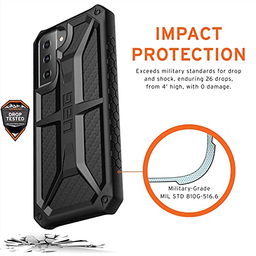 URBAN ARMOR GEAR UAG Designed for Samsung Galaxy S21 Plus Case Carbon Fiber Rugged Lightweight Slim Shockproof Premium Monarch Protective Cover, [6.7 inch Screen]