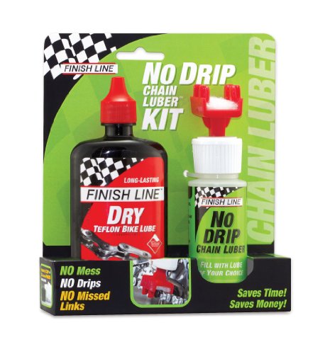 Finish Line No Drip Chain Luber Kit with 4-Ounce DRY Lube and Applicator, 2-Ounce