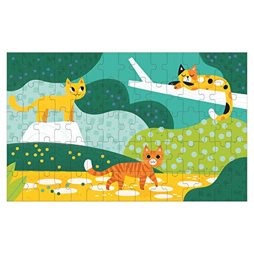Cats Big and Small 75 Piece Lenticular Puzzle from Mudpuppy - Exciting and Innovative Jigsaw Puzzle for Kids, 17.75' x 11', Watch The Completed Puzzle Transform Before Your Eyes, Ages 5+