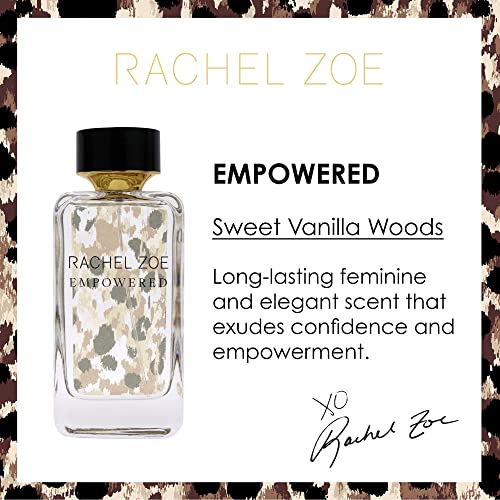 RACHEL ZOE Empowered Eau de Parfum Spray, Perfectly Balanced Feminine Perfume for Women, Awaken the Senses with a Lasting Signature Designer Scent, 3.4 Fl Oz