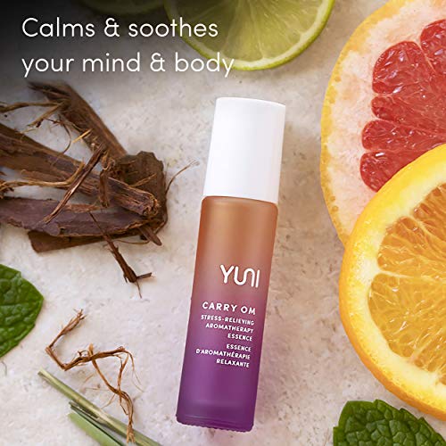 YUNI Beauty Essential Oil Fragrance Roll On (0.33 oz) Carry Om Stress-Relieving Aromatherapy Rollerball - Calming and Soothing Natural Perfume Alternative - All Natural, Paraben-Free, Cruelty-Free