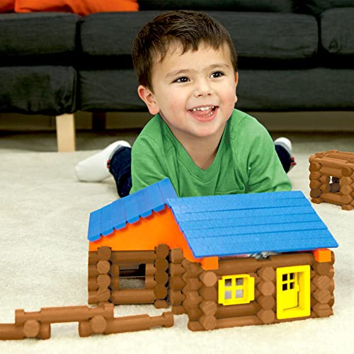 LINCOLN LOGS – Oak Creek Lodge – 137 Pieces - Real Wood Logs-Ages 3+ - Best Retro Building Gift Set for Boys/Girls – Creative Construction Engineering – Top Blocks Game Kit - Preschool Education Toy