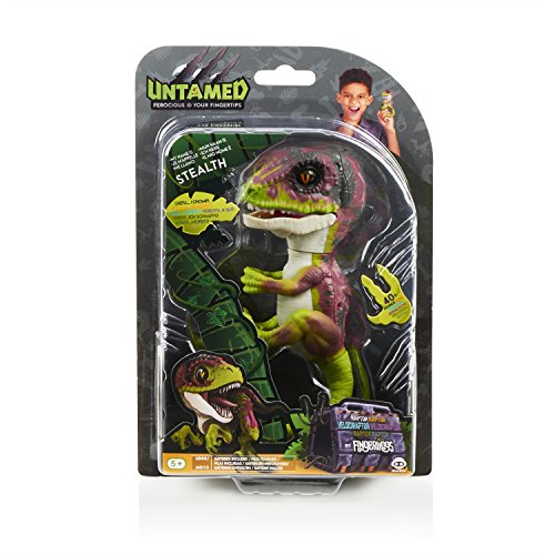 Untamed Raptor by Fingerlings - Stealth (Green) - Interactive Collectible Dinosaur - By WowWee