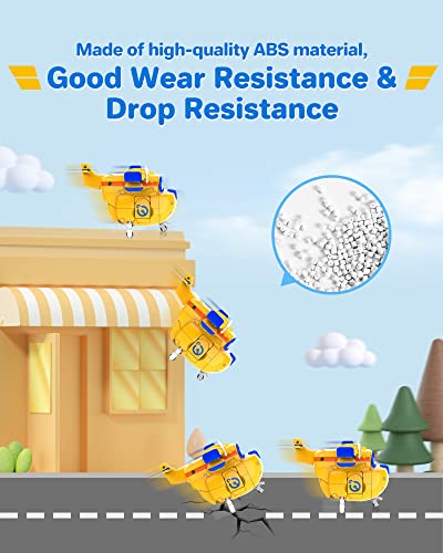 Super Wings - 5' Transforming Donnie Airplane Toys Vehicle Action Figure Plane to Robot,Suitable 3 4 5 year old Kids Fun Flying Toy Plane for Preschool Play and Birthday Gifts,Yellow