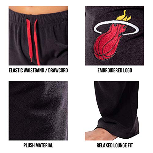 Ultra Game NBA Houston Rockets Womens Sleepwear Super Soft Plush Pajama Loungewear Pants, Black, Large