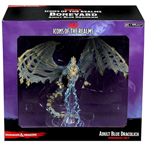 DandD Icons of the Realms Miniatures: Boneyard - Blue Dracolich Premium