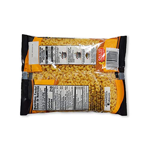 La Moderna Elbow Pasta, Noodles, Durum Wheat, Protein, Fiber, Vitamins, 16 Oz, Pack of 20