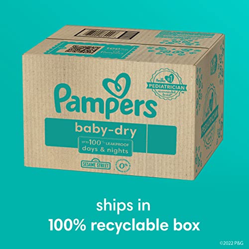 Diapers Size 4, 186 Count - Pampers Baby Dry Disposable Baby Diapers (Packaging and Prints May Vary)