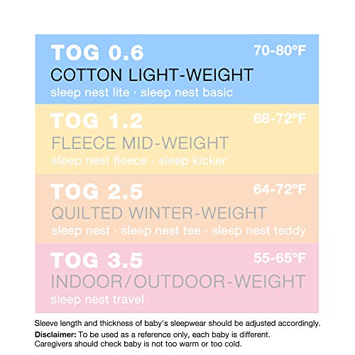 baby deedee 100% Cotton Sleeping Sack, Baby Sleeping Bag Wearable Blanket, Sleep Nest Lite, Infant and Toddler, Heather Gray Lime, Large (18-36 Months)