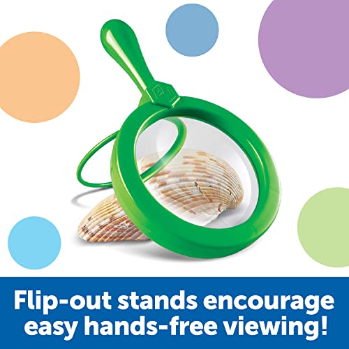 Learning Resources Jumbo Magnifiers - 6 Pieces, Ages 3+ Toddler Learning Toys, Exploration Toys for Kids, Magnifiers for Kids