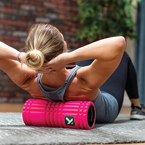 TriggerPoint GRID Foam Roller for Exercise, Deep Tissue Massage and Muscle Recovery, Original (13-Inch), Pink