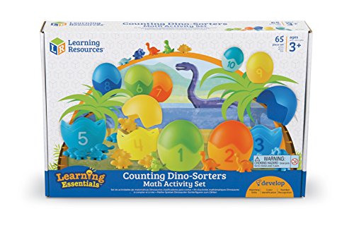 Learning Resources Counting Dino-Sorters Math Activity Set, Dinosaur Sorting Toy, 65 Pieces, Ages 3+
