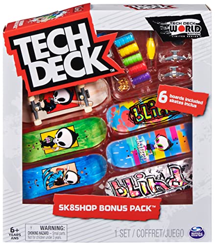 TECH DECK, Sk8shop Fingerboard Bonus Pack, Collectible and Customizable Mini Skateboards, Kids Toys for Ages 6 and up (Styles May Vary)