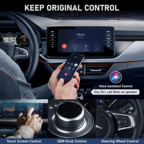 Teeran CarPlay Wireless Adapter for Factory Wired CarPlay 2023 Upgrade Plug and Play Wireless CarPlay Dongle Converts Wired to Wireless Fast and Easy Use Fit for Cars from 2015 and iPhone iOS 10+