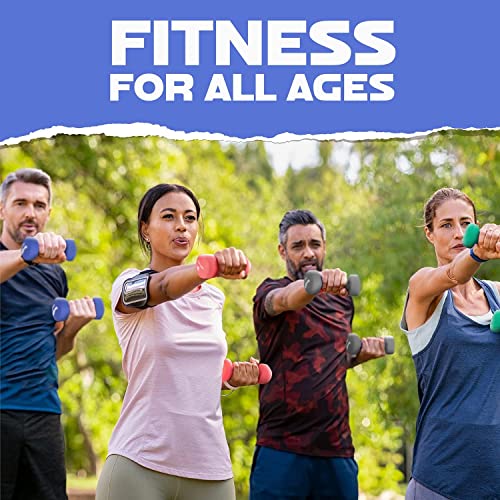 Yes4All Non-Slip, Hexagon Neoprene Dumbbells – 12lbs Neoprene Dumbbell Set for Muscle Toning, Strength Building, Weight Loss (Vivid Dark Blue - Pair)