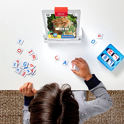 Osmo-Genius Starter Kit for iPad + Family Game Night-7 Educational Learning Games for Spelling and Math-Ages 6-10-STEM Toy Gifts for Kids-Boy andGirl-6 7 8 9 10(Osmo iPad Base Included - Amazon Exclusive)