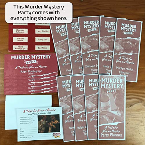 University Games Murder Mystery Party - A Taste for Wine and Murder, Multicolor (33202)