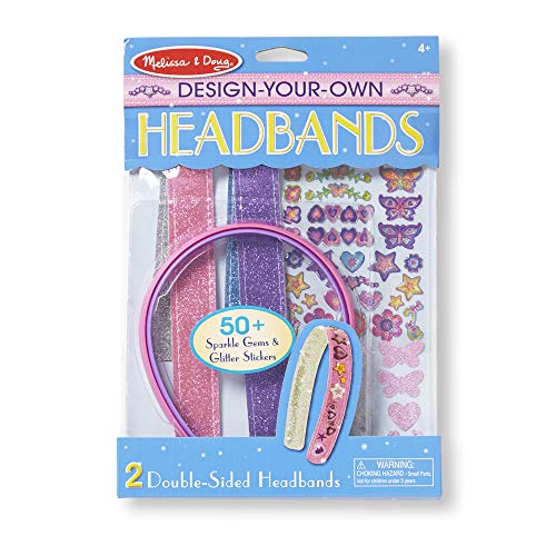 Melissa and Doug Design-Your-Own Headbands Jewelry-Making Kit With 50+ Stickers