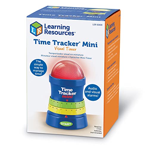 Learning Resources Time Tracker Mini Visual Timer, Classroom Timer, Hand Washing Timer, Auditory and Visual Cue, Ages 3+