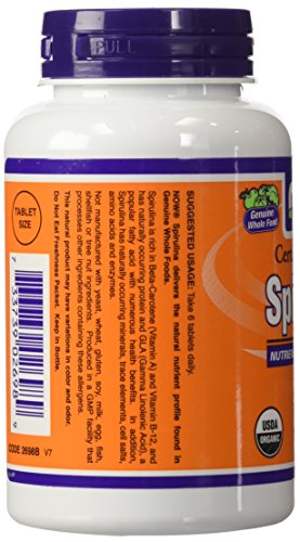 Now Foods Organic Spirulina Tablets, 200