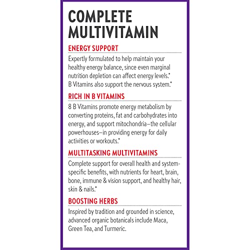 New Chapter Energy Supplement - Perfect Energy Multivitamin for Balanced Energy + Stress Support with B Vitamins + Vitamin D3 + Organic Non-GMO Ingredients - 96 ct