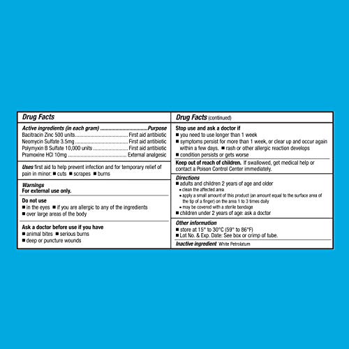 CareAll (2 Pack) 1oz Triple Antibiotic Ointment + Pain Relief, Dual Action Maximum Strength First Aid Ointment Sooths and Heals Painful Minor Scratches and Wounds and Prevents Infection