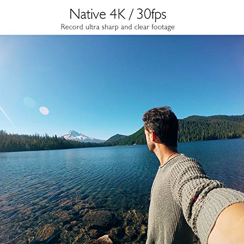 AKASO V50X Native 4K30fps WiFi Action Camera with EIS Touch Screen 4X Zoom Web Camera 131 feet Waterproof Camera Support External Mic Remote Control Sports Camera with Helmet Accessories