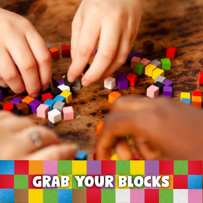 Block Party: Colourful Block Building Family Board Game for Kids Aged 8+, Adults, Teens