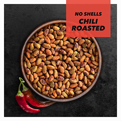 Wonderful Pistachios, No Shells, Chili Roasted Nuts, 11oz Resealable Bag