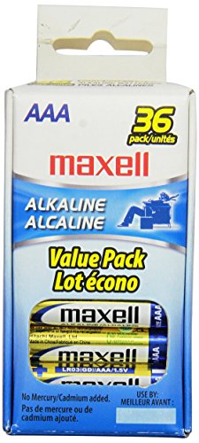 Maxell 723815 AAA Performance Long Lasting Alkaline Batteries - 36 Pack, Computer