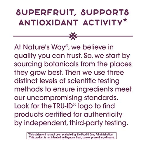 Nature's Way Premium Acai Extract Superfruit, Supports Antioxidant Activity*, 60 Vegan Capsules